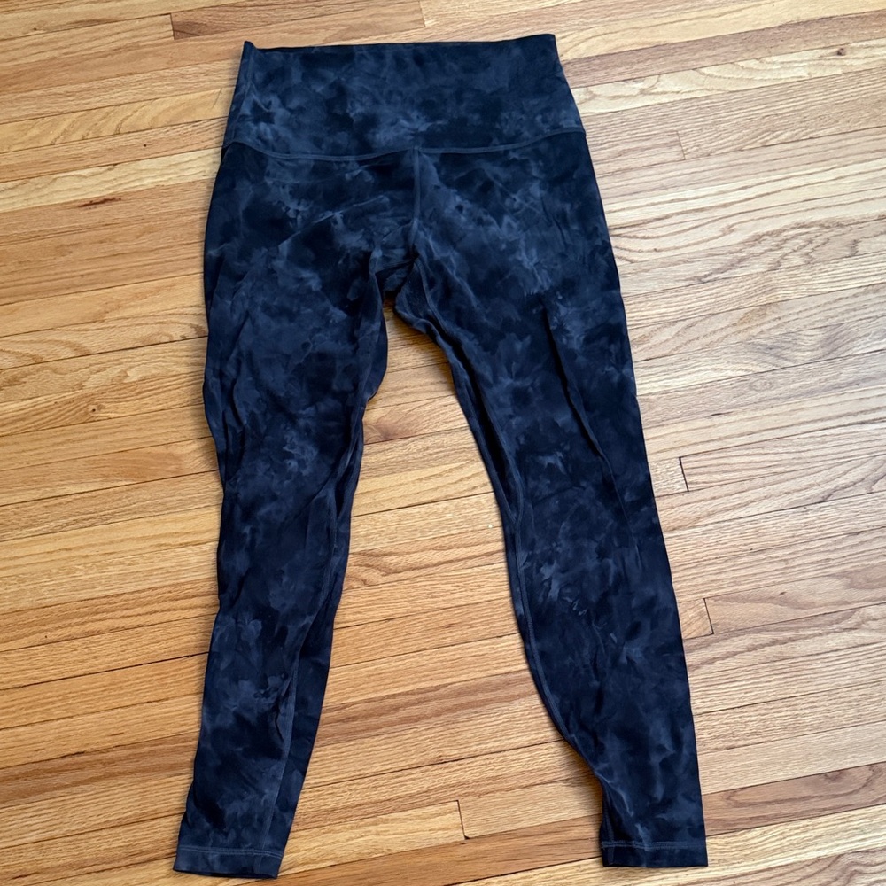 Women’s Lululemon Black/Grey Tie-Dye High-Waist Leggings